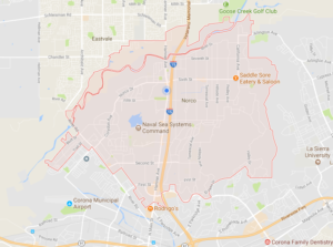 Map of Norco CA 