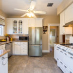 Interior view of the kitchen showing the O'keefe & Merritt double oven